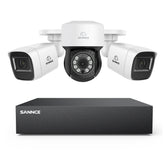 5MP 8 Channel PT Security Camera System - Hybrid 5-in-1 DVR, Pan & Tilt CCTV Camera, 100 ft Night Vision, Motion Detection, Outdoor, Waterproof